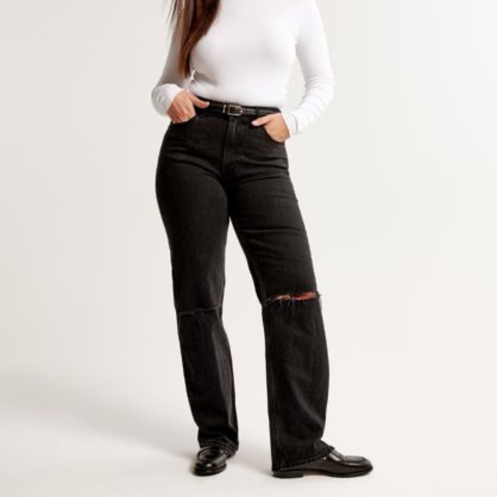 Abercrombie & Fitch Curve Love High Rise 90s Fit Jeans